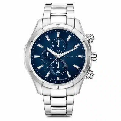 Ανδρικό ρολόι Esprit μπλε 46mm ατσάλινο 10 ATM χρονογράφος ES108781002