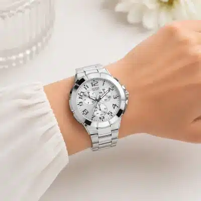Γυναικείο Ρολόι Guess Ασημί με Μπρασελέ l90199G1