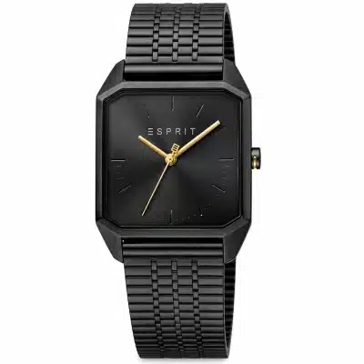 Ανδρικό Ρολόι Esprit Cube Μαύρο με Τετράγωνη Κάσα ES1G071M0075