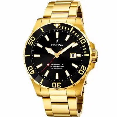 Ανδρικό Ρολόι Χρονογράφος 44mm Quartz με Ατσάλινο Μπρασελέ & Ασημί Καντράν 10ATM F6862-1