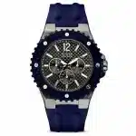Ανδρικό ρολόι Guess μπλε σιλικόνη 45mm W11619G2