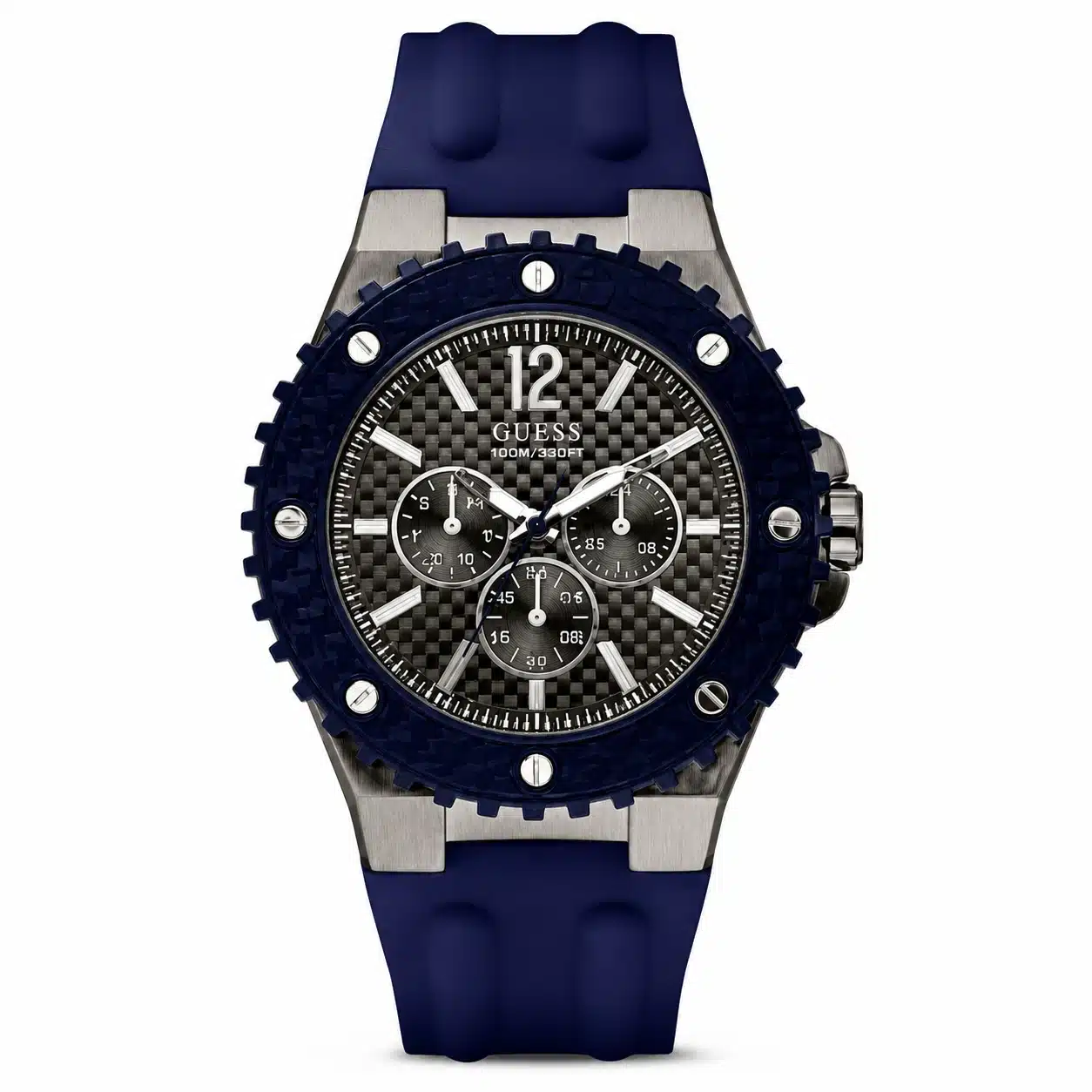 Ανδρικό ρολόι Guess μπλε σιλικόνη 45mm W11619G2 Ανδρικό ρολόι Guess μπλε σιλικόνη 45mm W11619G2