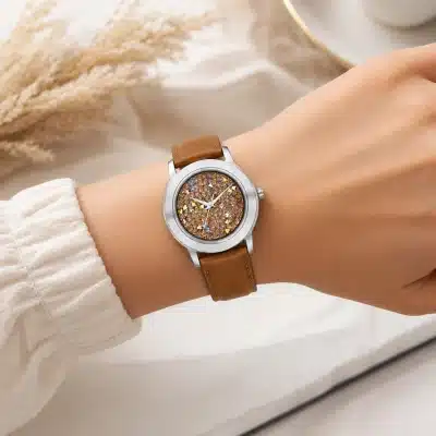 Dkny Γυναικείο Ρολόι Καφέ με Δερμάτινο Λουράκι NY8478