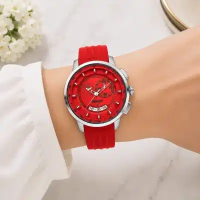 Unisex Ρολόι Versus Versace με Χρονογράφο & Κόκκινο Λουράκι SGV050013