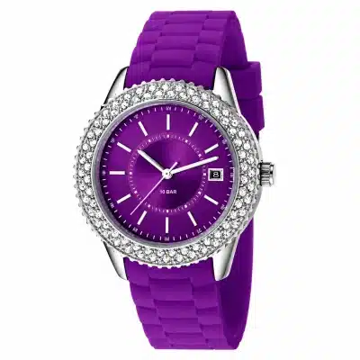 Esprit Γυναικείο Ρολόι Marin Glints Purple Μωβ με Λουράκι ES106212005