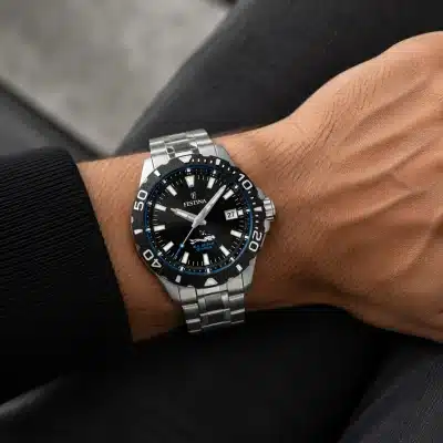 Ανδρικό ρολόι Festina μαύρο 44mm ατσάλι 20 ATM F20461-4