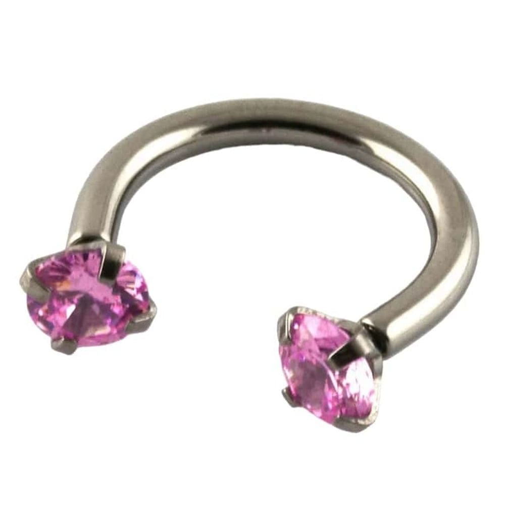 Septum με Ροζ Πέτρες σε Ασημί Φινίρισμα SS0101 Septum με Ροζ Πέτρες σε Ασημί Φινίρισμα SS0101