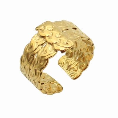 Luxury Χρυσό Δαχτυλίδι με Organic Design NRWR0013