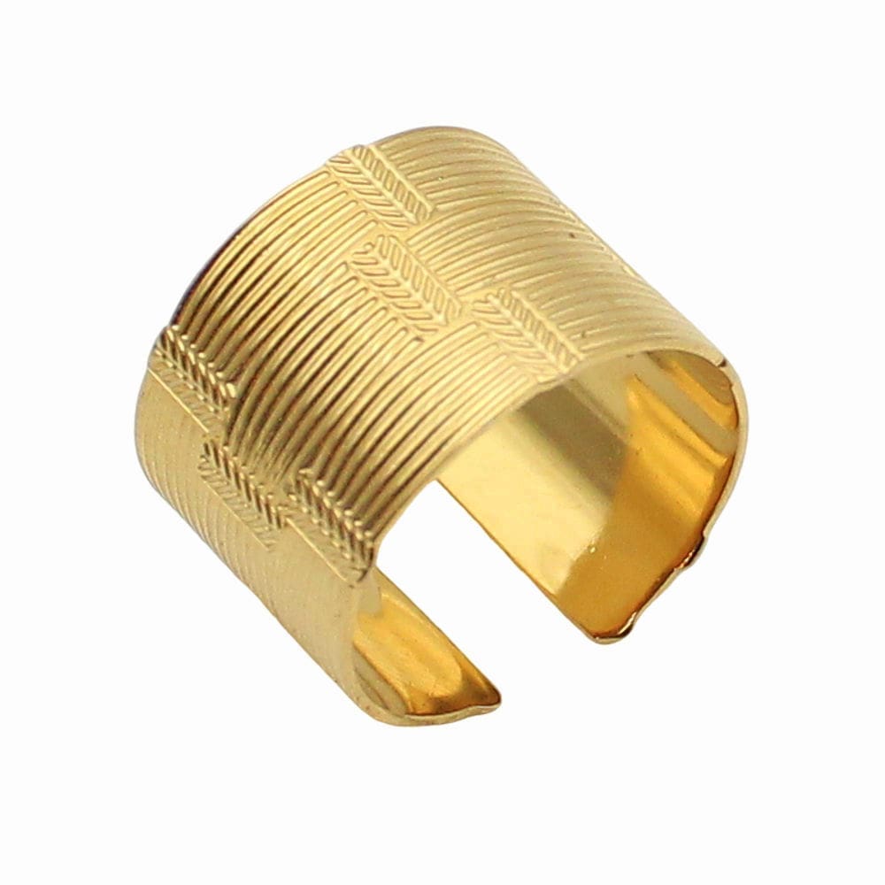Luxury Χρυσό Δαχτυλίδι με Textured Design NRWR0014 Luxury Χρυσό Δαχτυλίδι με Textured Design NRWR0014