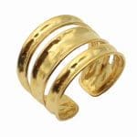 Chunky Χρυσό Δαχτυλίδι με Minimal Curved Design NRWR0009