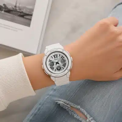 Γυναικείο ρολόι λευκό αναλογικό ψηφιακό CASIO Baby-G BGA 152-7B1