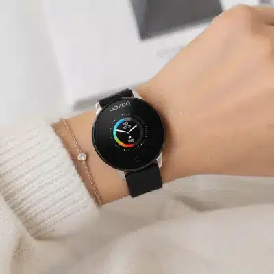 Smart Watch Oozoo Γυναικείο Μαύρο Ασημί Bluetooth Q00113