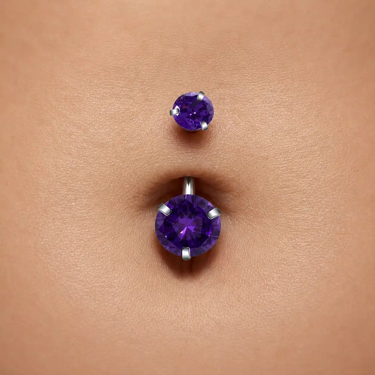 Piercing Αφαλού με Μωβ Πέτρα – Ασημί Σχέδιο SA0100 Piercing Αφαλού με Μωβ Πέτρα – Ασημί Σχέδιο SA0100