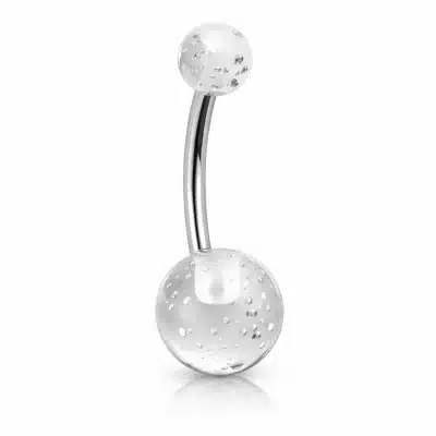 Piercing Αφαλού με Διάφανη Πέτρα – Minimal Κόσμημα Σώματος SA139