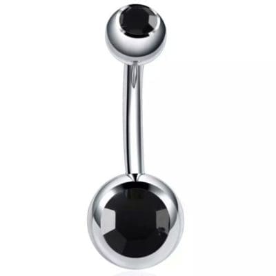 Piercing Αφαλού με Μαύρη Πέτρα – Minimal Κόσμημα Σώματος SA1025 Piercing Αφαλού με Μαύρη Πέτρα – Minimal Κόσμημα Σώματος SA1025