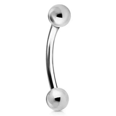 Piercing μπάρα ασημί – Minimal καμπύλος σχεδιασμός  SS0009/11
