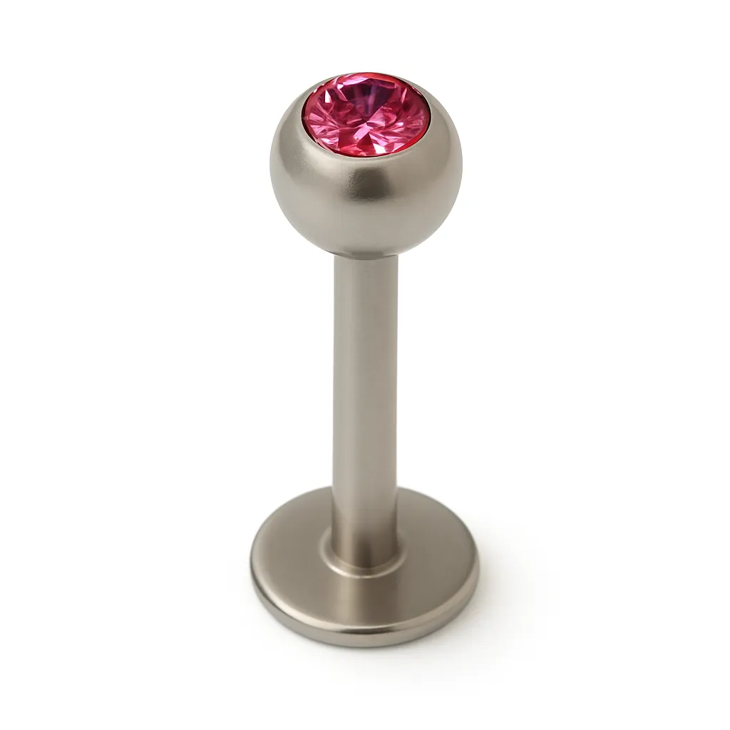 Helix με ροζ πέτρα – κομψό piercing για minimal στυλ SS0051 Helix με ροζ πέτρα – κομψό piercing για minimal στυλ SS0051