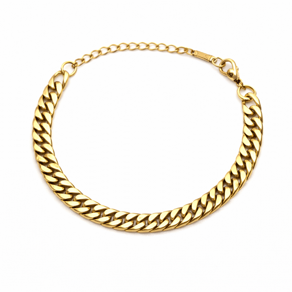 Χρυσό ατσάλινο βραχιόλι curb chain – Ανδρικό βραχιόλι CAT0014 Χρυσό ατσάλινο βραχιόλι curb chain – Ανδρικό βραχιόλι CAT0014