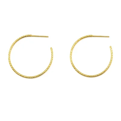 Σκουλαρίκια Κρίκοι Λεπτοί Χρυσοί Minimal SS43
