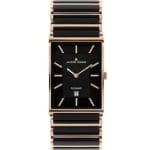 Ανδρικό Ρολόι Ceramic Μπρασελέ Μαύρο Καντράν 28x39mm 1-1593D