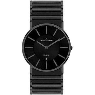Ανδρικό Ρολόι Ceramic Μπρασελέ Μαύρο Καντράν 28x39mm 1-1593D