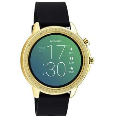 Smart Watch Oozoo Γυναικείο Μαύρο Χρυσό Bluetooth Q00301