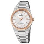 Festina Swiss Quartz Silver Watch με Ζαφείρι και Ατσάλι F20036/1