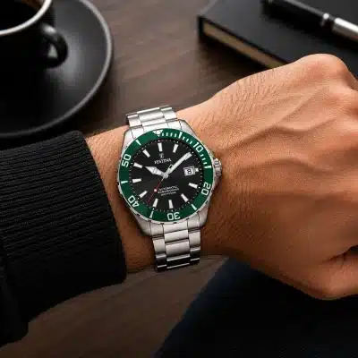 Ανδρικό Αυτόματο Ρολόι Festina Diver Μαύρο Καντράν F20531/2