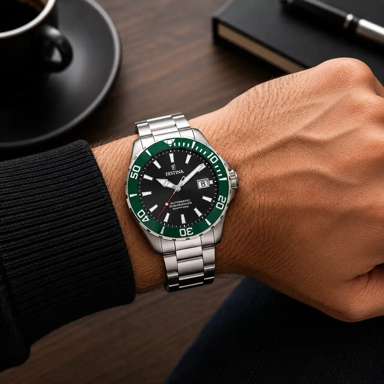 Ανδρικό Αυτόματο Ρολόι Festina Diver Μαύρο Καντράν F20531/2 Ανδρικό Αυτόματο Ρολόι Festina Diver Μαύρο Καντράν F20531/2