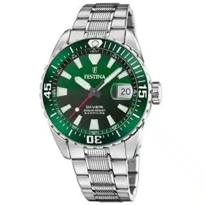 Ανδρικό Ρολόι Festina Diver Πράσινο Καντράν Ατσάλι F20669/2
