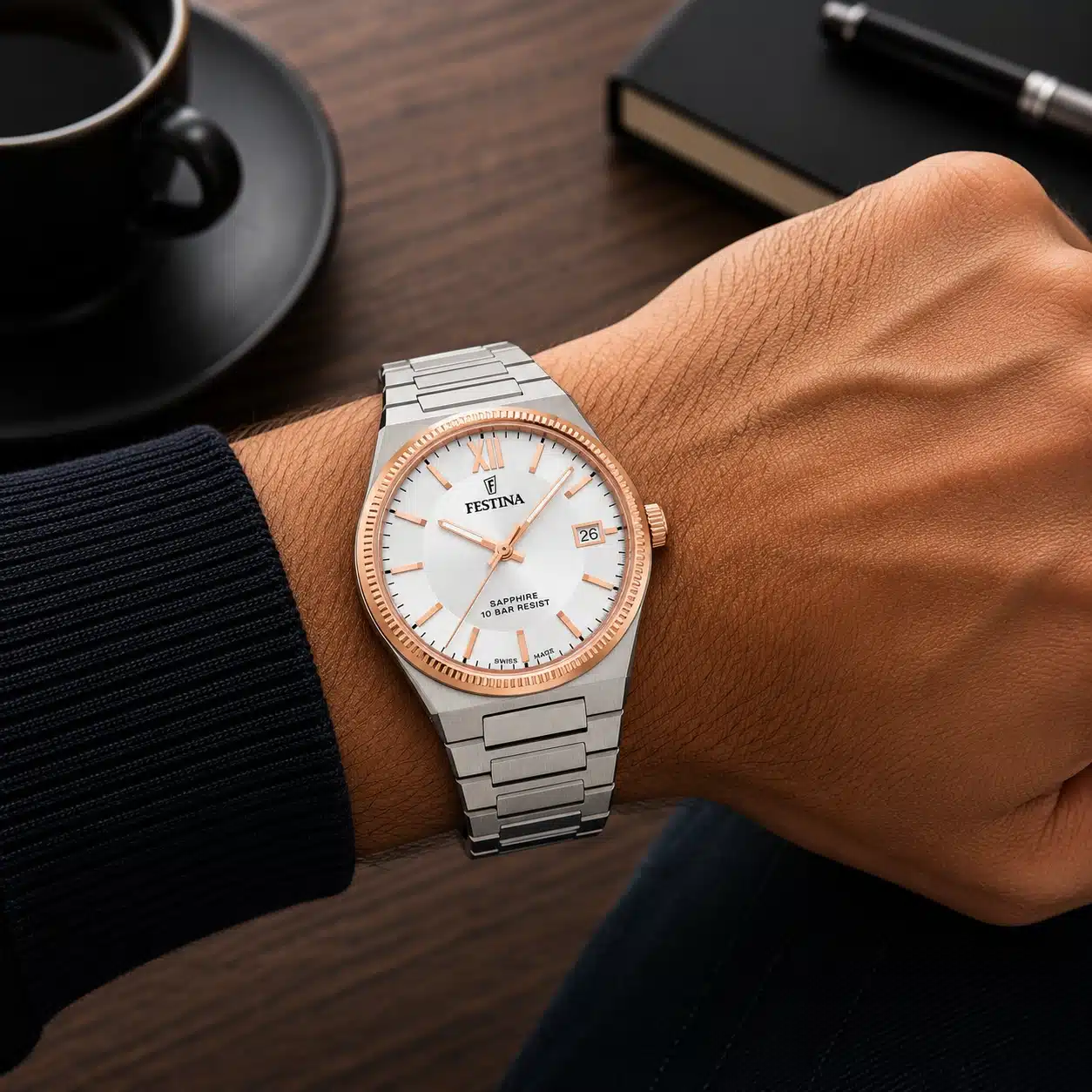 Festina Swiss Quartz Silver Watch με Ζαφείρι και Ατσάλι F20036/1 Festina Swiss Quartz Silver Watch με Ζαφείρι και Ατσάλι F20036/1