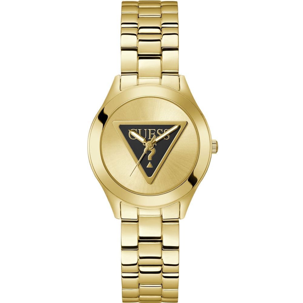 Guess Γυναικείο Ρολόι Χρυσό 34mm με Μαύρες Λεπτομέρειες GW0675L2 Guess Γυναικείο Ρολόι Χρυσό 34mm με Μαύρες Λεπτομέρειες GW0675L2