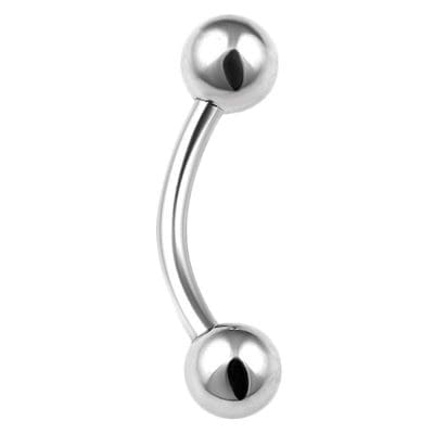Piercing banana ασημί – curved barbell για minimal στυλ SS0150/SS0151