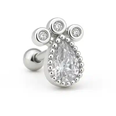 Helix Piercing ζιργκόν σταγόνα – κομψό ασημί piercing SS112