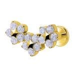 Helix Piercing Τριπλό Ζιργκόν Χρυσό Elegant Design SS136