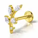 Helix Piercing Κλαδί με Ζιργκόν Χρυσό – Elegant Design SS200