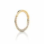 Helix Piercing Κρίκος Ζιργκόν Χρυσό Minimal Design SS153A