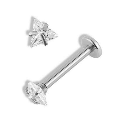 Helix Piercing αστέρι ζιργκόν – λαμπερό ασημί piercing SS120B