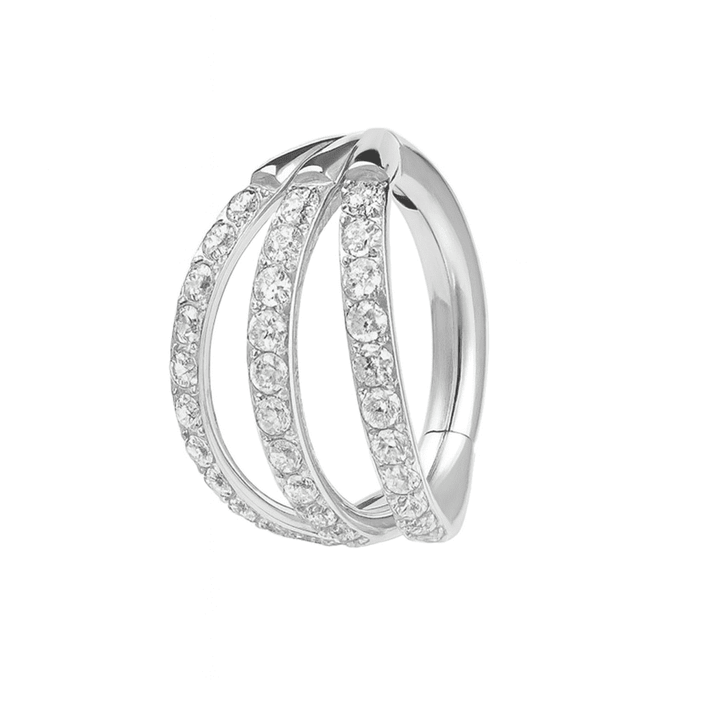 Piercing Κρίκος Ασημί με Ζιργκόν Πολυσειρικό Elegant Design SS155L Piercing Κρίκος Ασημί με Ζιργκόν Πολυσειρικό Elegant Design SS155L