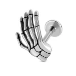 Helix Piercing Χέρι Skeleton Design Ασημί SS175B