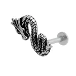 Helix Piercing Δράκος Ασημί – Δυναμικό Μοντέρνο Design SS177B