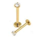 Helix Piercing ζιργκόν – minimal χρυσό piercing SS116A