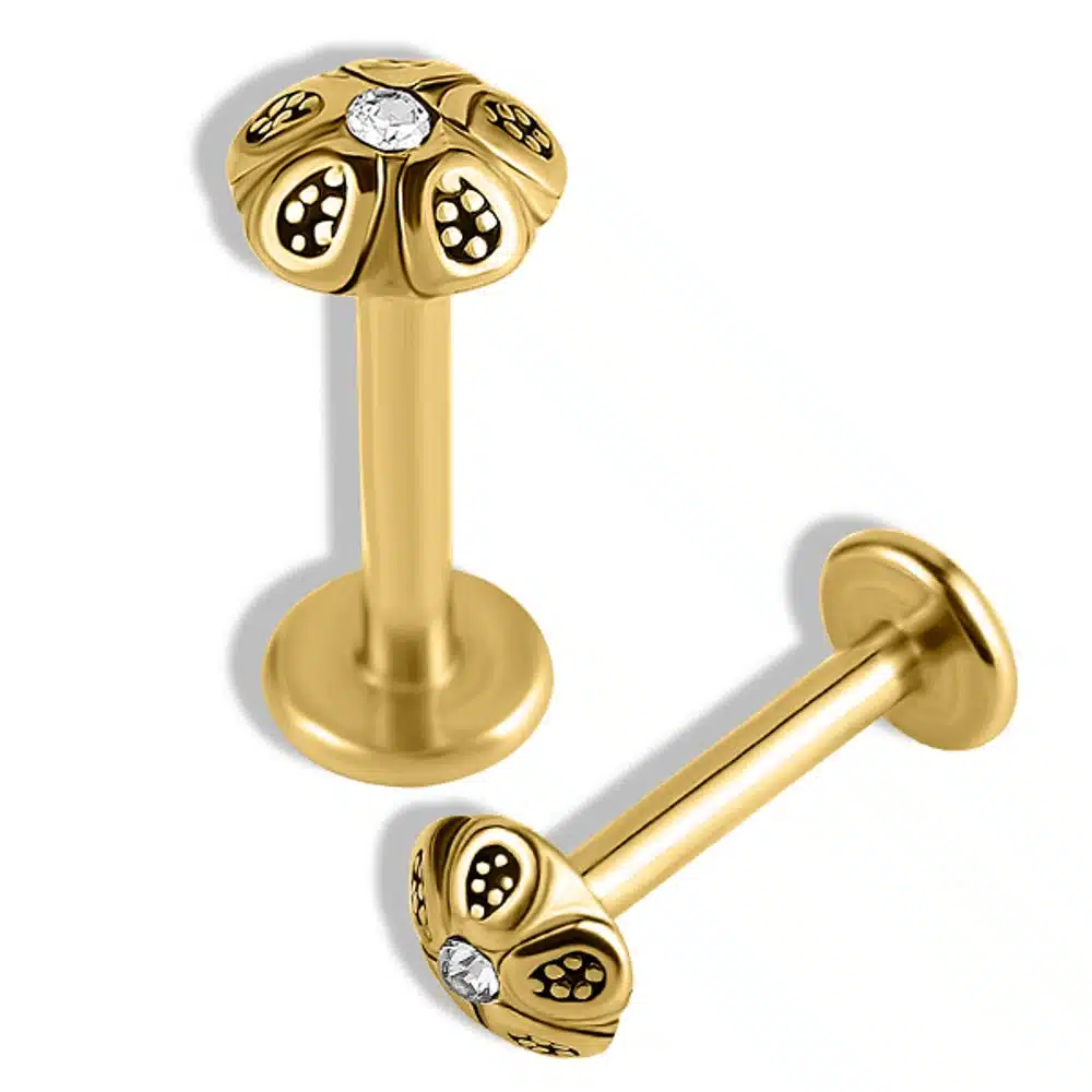 Helix Piercing Λουλούδι Ζιργκόν Χρυσό Cute Design SS157B Helix Piercing Λουλούδι Ζιργκόν Χρυσό Cute Design SS157B