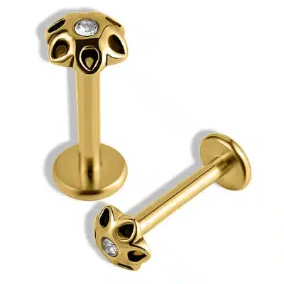 Helix Piercing Γεωμετρικό Ζιργκόν Χρυσό Modern Design SS180A