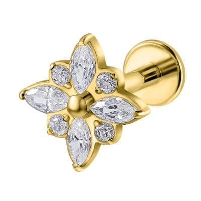 Helix Piercing Κορώνα με Ζιργκόν SS126B