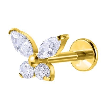 Helix Piercing με Minimal Σχέδιο Γάτας SS141A