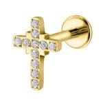 Helix Piercing Σταυρός Ζιργκόν SS139A