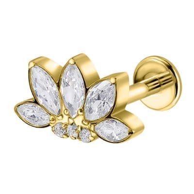 Helix Piercing Σταυρός Ζιργκόν SS139A