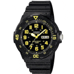 Ανδρικό ρολόι Casio μαύρο καουτσούκ sport MRW-200H9BVEF