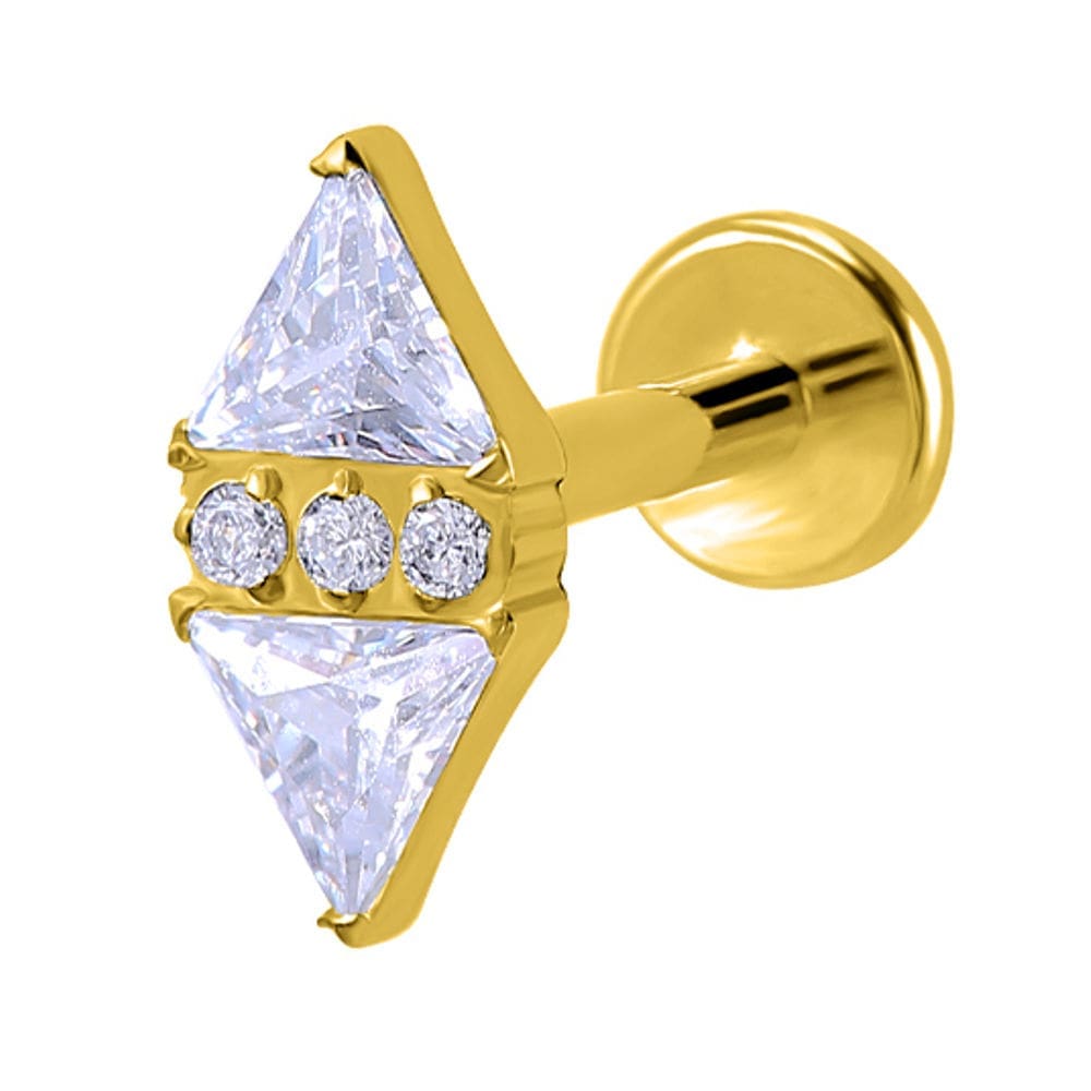 Helix Piercing Τριγωνικό Ζιργκόν Χρυσό – Geometric Design SS129A Helix Piercing Τριγωνικό Ζιργκόν Χρυσό – Geometric Design SS129A